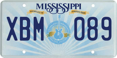 MS license plate XBM089