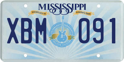 MS license plate XBM091