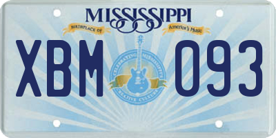 MS license plate XBM093