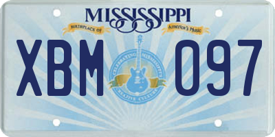 MS license plate XBM097