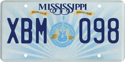 MS license plate XBM098