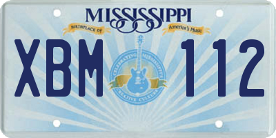 MS license plate XBM112