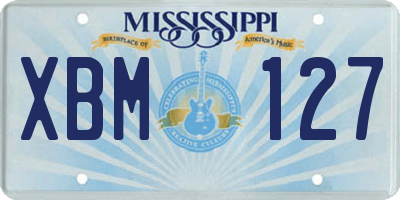 MS license plate XBM127