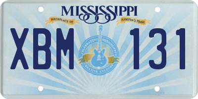 MS license plate XBM131