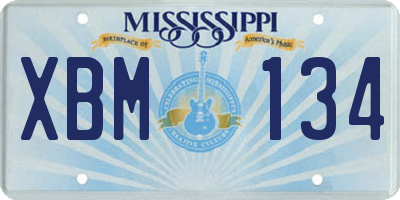 MS license plate XBM134