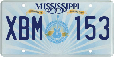 MS license plate XBM153