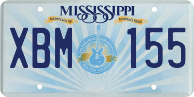 MS license plate XBM155