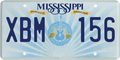 MS license plate XBM156