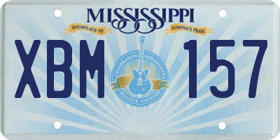 MS license plate XBM157