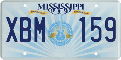 MS license plate XBM159