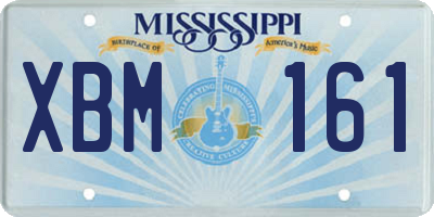 MS license plate XBM161