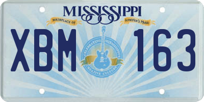 MS license plate XBM163