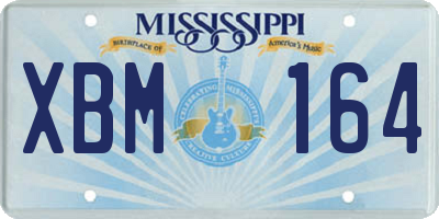 MS license plate XBM164