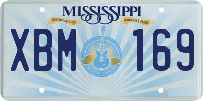 MS license plate XBM169