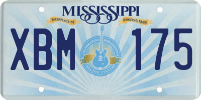 MS license plate XBM175