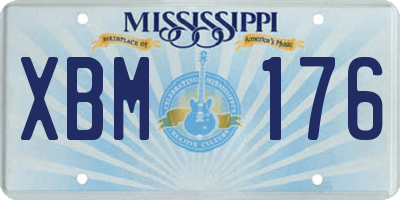 MS license plate XBM176
