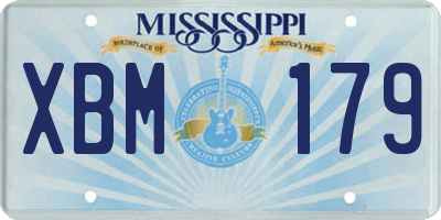 MS license plate XBM179