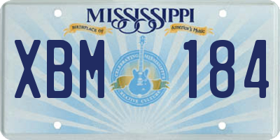 MS license plate XBM184