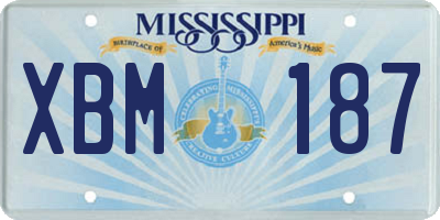 MS license plate XBM187