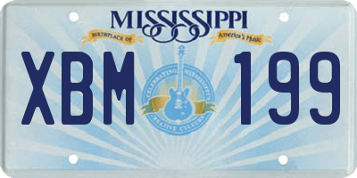 MS license plate XBM199