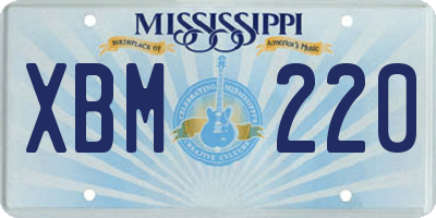 MS license plate XBM220