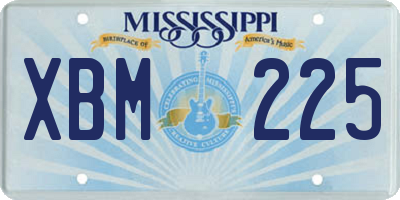 MS license plate XBM225
