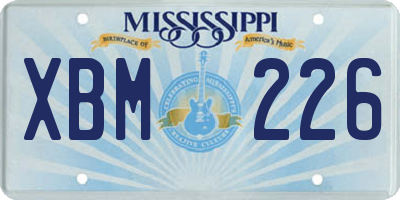MS license plate XBM226