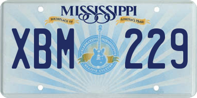 MS license plate XBM229