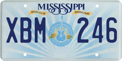 MS license plate XBM246