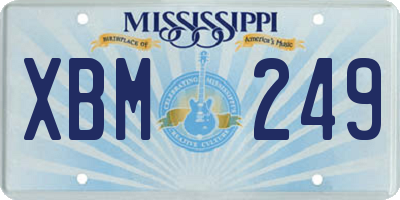 MS license plate XBM249