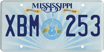 MS license plate XBM253