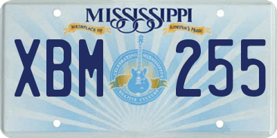 MS license plate XBM255