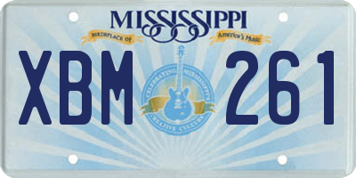 MS license plate XBM261