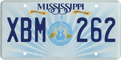 MS license plate XBM262