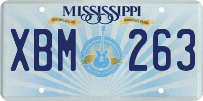 MS license plate XBM263