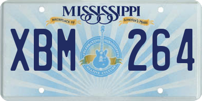 MS license plate XBM264