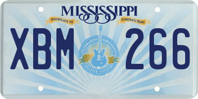 MS license plate XBM266