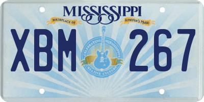 MS license plate XBM267