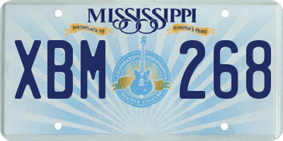 MS license plate XBM268