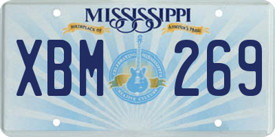 MS license plate XBM269