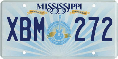 MS license plate XBM272
