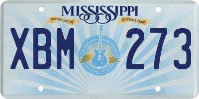 MS license plate XBM273