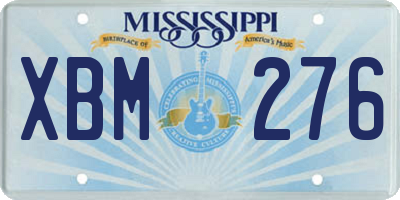 MS license plate XBM276