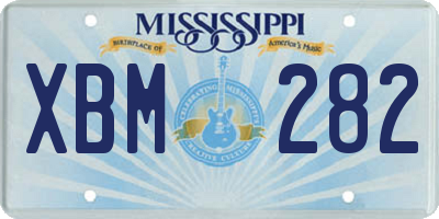 MS license plate XBM282