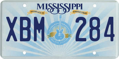 MS license plate XBM284