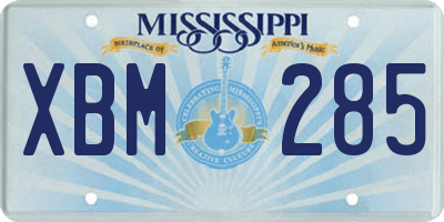 MS license plate XBM285