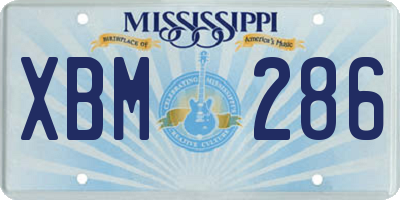 MS license plate XBM286