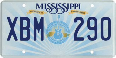 MS license plate XBM290