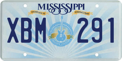 MS license plate XBM291