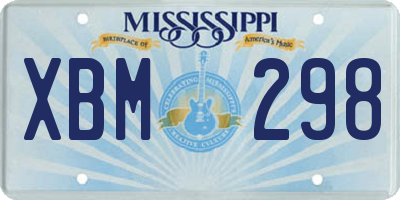 MS license plate XBM298